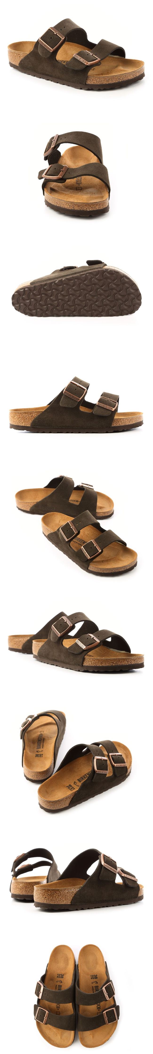 勃肯BIRKENSTOCK 051901。亞利桑那經典二條拖鞋(深咖啡)