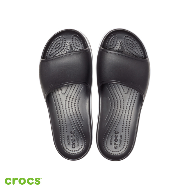 Crocs 卡駱馳 (中性鞋) 厚底卡駱班撞色涼拖 205693-001