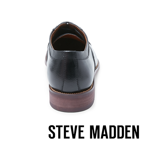 STEVE MADDEN-GLYMPSE 真皮男士美式拼接式紳士鞋-黑色