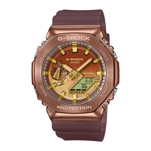 領券再折【CASIO 卡西歐】 G-SHOCK 沙漠越野奢華冒險高貴銅棕金屬錶殼