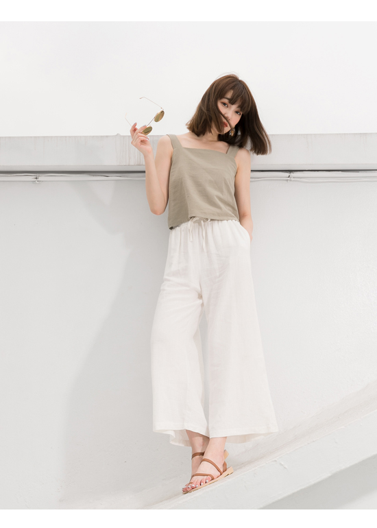 D AF 簡單美學．一字細帶套指平底涼鞋＊棕