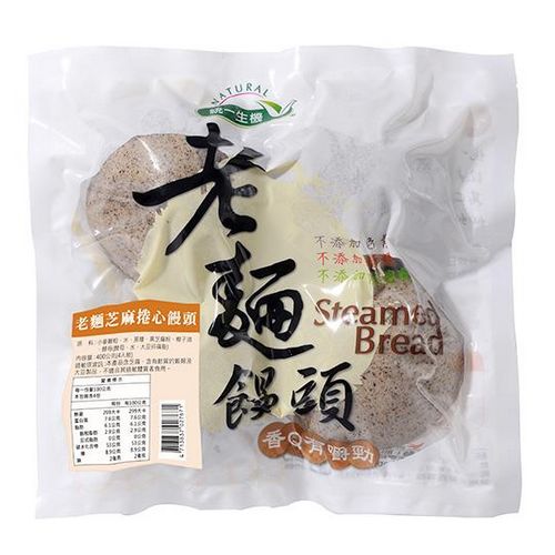 統一生機 老麵芝麻捲心饅頭(400g/4入裝)