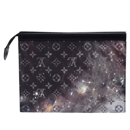 LV M44448 Pochette Voyage MM系列帆布外太空星星圖案拉鍊手拿包