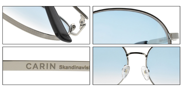 CARIN太陽眼鏡 秀智代言 造型圓框款/銀-漸層藍 #KATHARINE C4