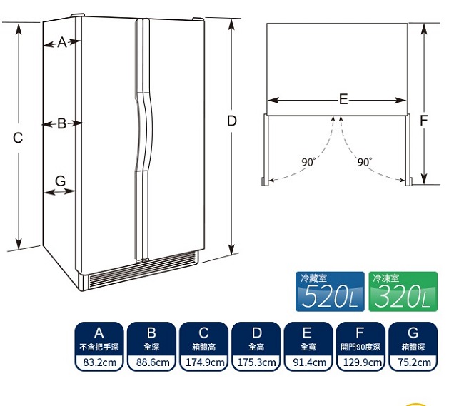 Whirlpool惠而浦 840L 變頻2門電冰箱 WRS588FIHZ