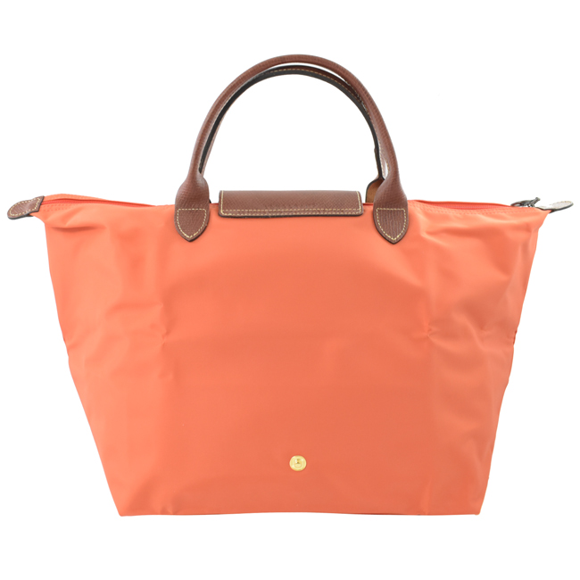 LONGCHAMP Le Pliage Nylon尼龍短把手提包(橘/M)