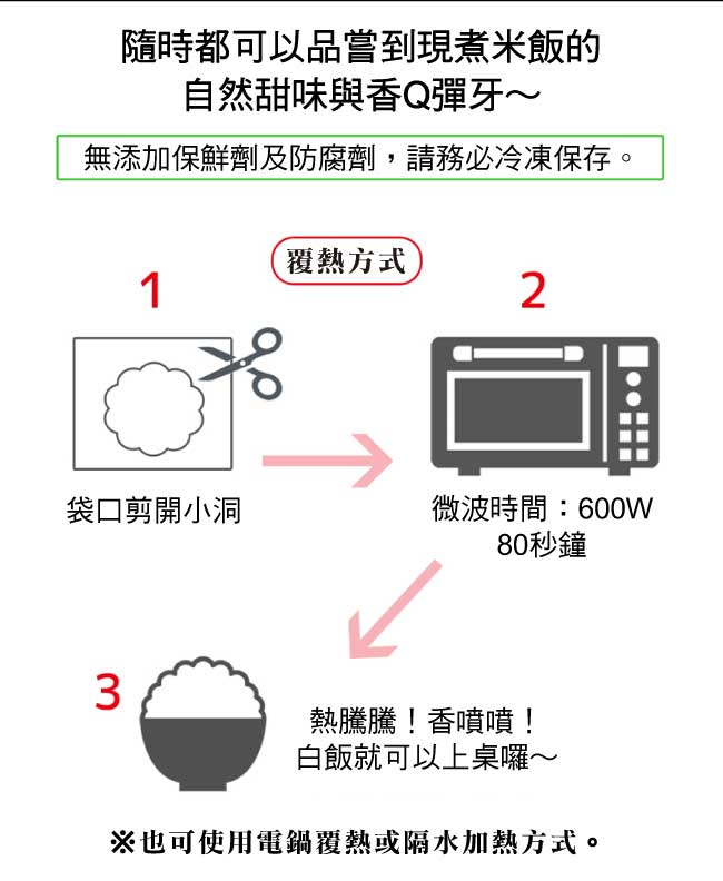 小川漁屋 好方便冷凍熟白飯40包(150g±10%包)