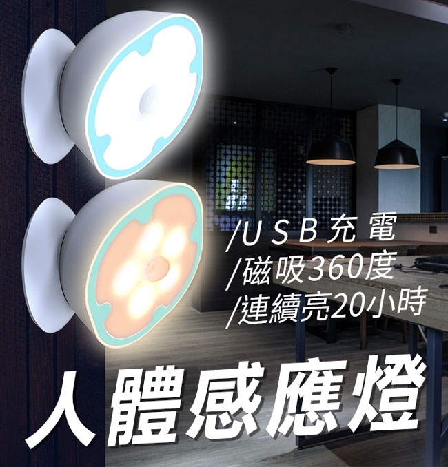 USB充電人體感應燈