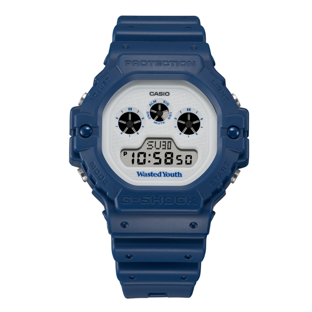 CASIO 卡西歐G-SHOCK X Wasted Youth聯名海軍藍DW-5900WY-2DR_46.8mm