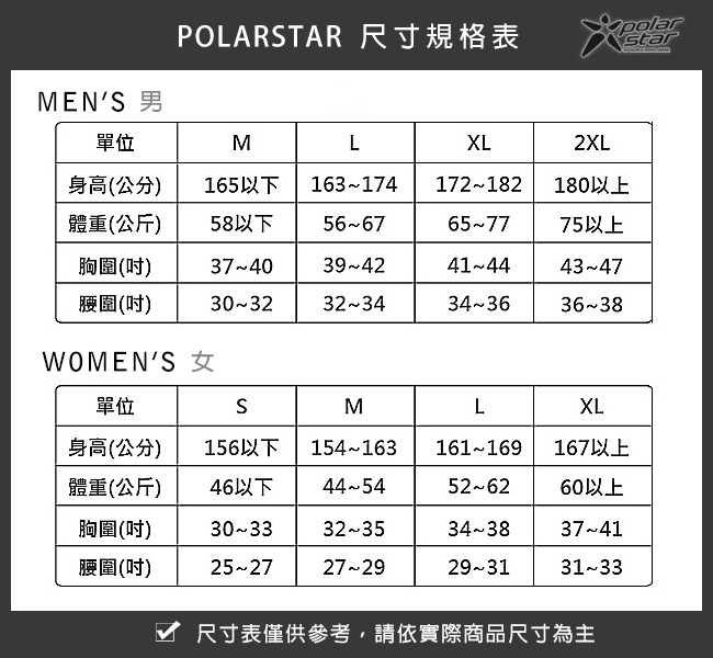 PolarStar 中性 高領拉鍊保暖衣『灰』 P18253