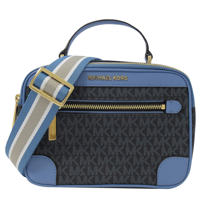 MICHAEL KORS TRAVEL 寬背帶兩用相機包(藍)