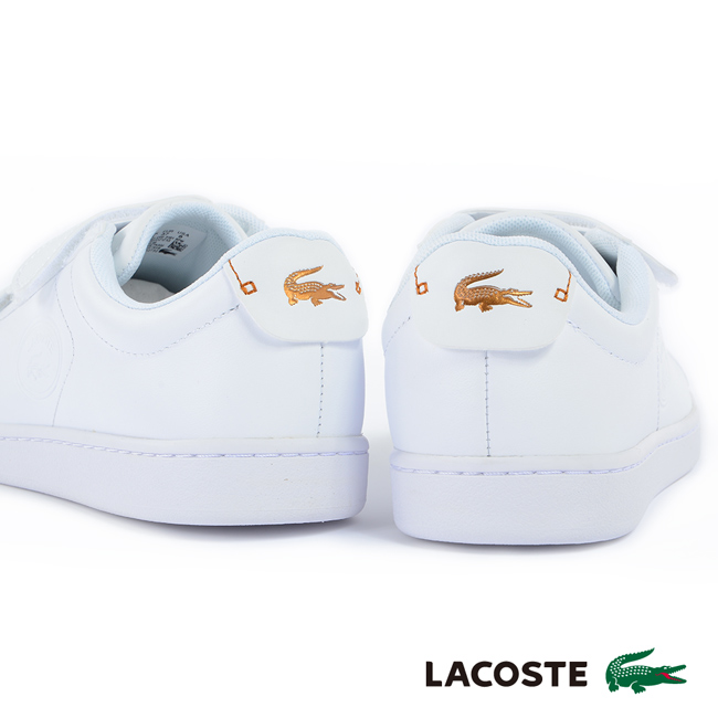 LACOSTE 女用真皮休閒鞋-白