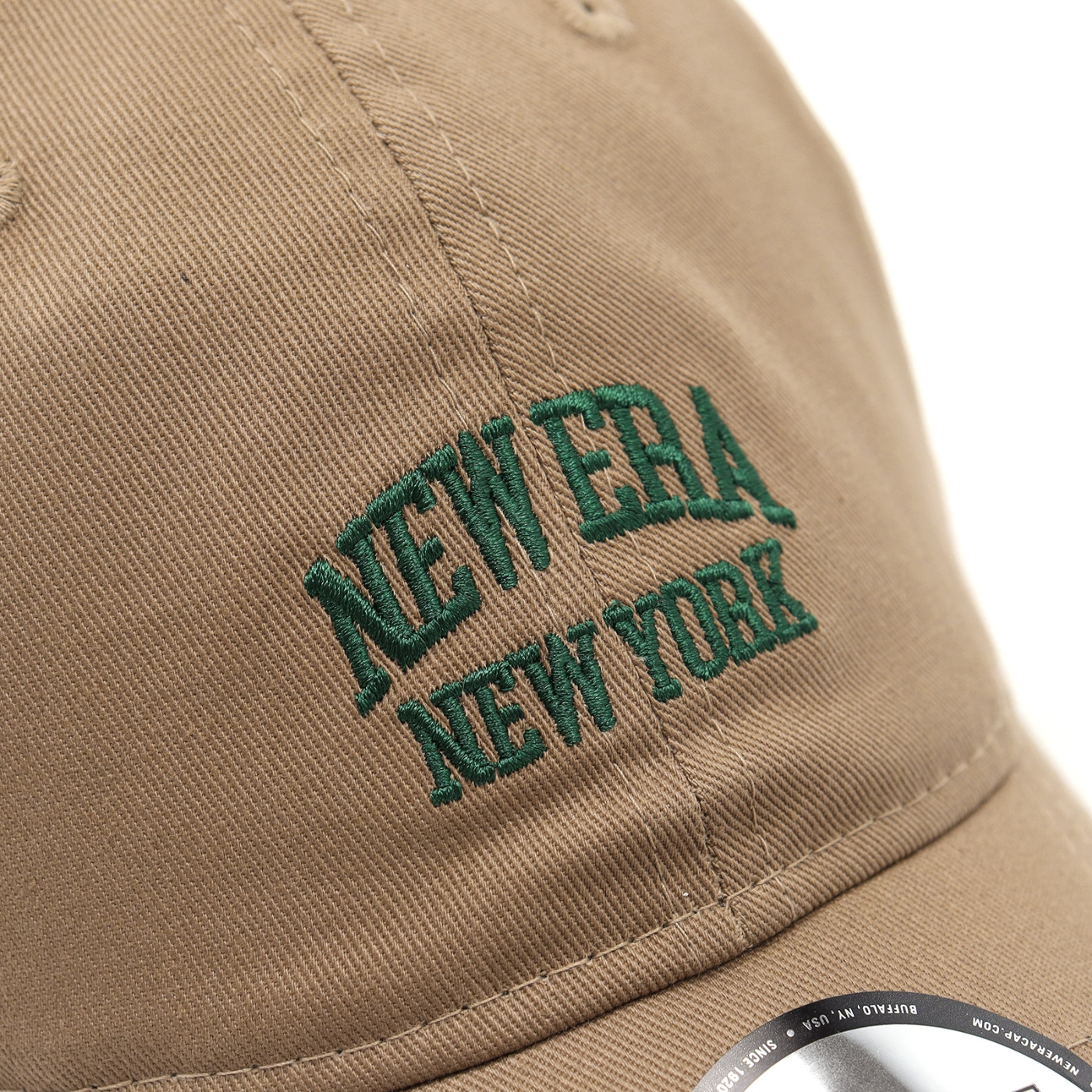 New Era 帽子940UNST 男女款棕綠老帽棒球帽紐約New York 刺繡 