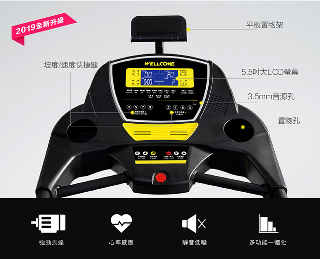 《好吉康 Well-Come》A47i電動揚升跑步機(2019旗艦款)