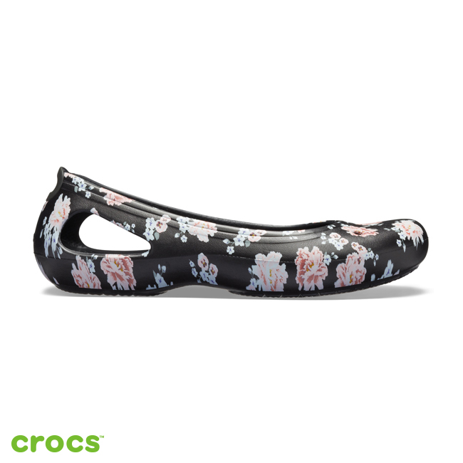 Crocs 卡駱馳 (女鞋) 卡笛印花平底鞋 205862-97J