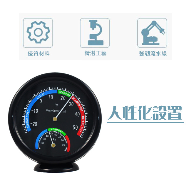 COMET 13CM精準機械掛立/掛式溫濕度計(TM-06)