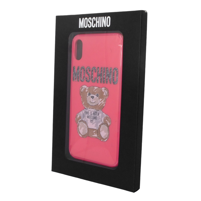 MOSCHINO 新款塗鴉熊熊I Phone X/XS 手機殼 (桃紅)