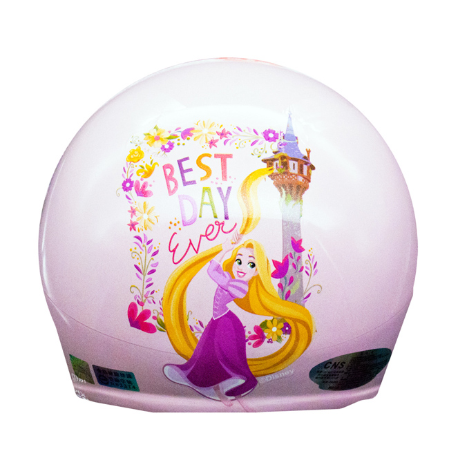 迪士尼公主系列 魔髮奇緣 Tangled 樂佩Rapun 兒童半罩安全帽(中童)(粉紫)