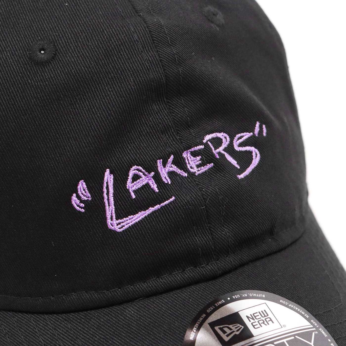 New Era 棒球帽NBA 黑紫刺繡洛杉磯湖人LAL 940帽型可調式帽圍帽子老帽 