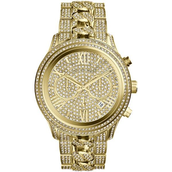 Michael Kors 趨勢潮三眼都會腕錶-金/42mm