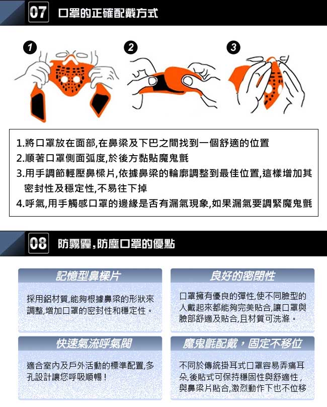 防霧霾騎行防塵口罩-2入