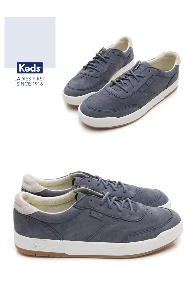 Keds MATCH PIONT 經典復刻牛巴戈休閒鞋-藍色