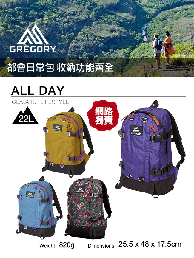 Gregory 22L ALL DAY後背包 軍藍