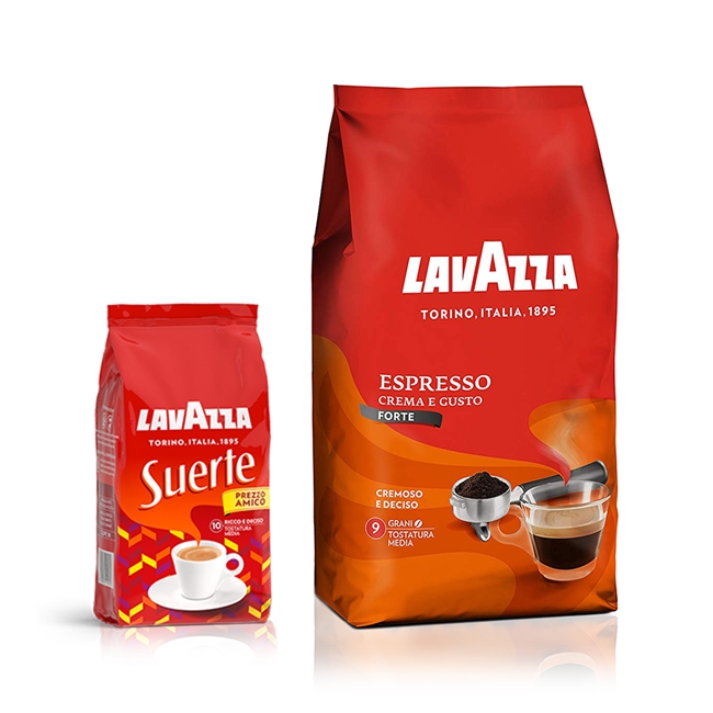 LAVAZZA 濃醇咖啡豆(1000g)+每日咖啡粉(250g)