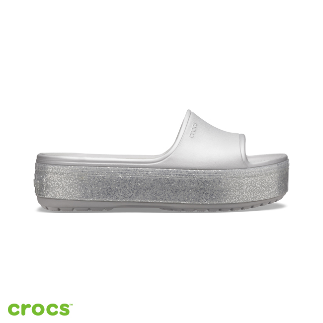 Crocs 卡駱馳 (中性鞋) 厚底卡駱班金屬涼拖 205913-041