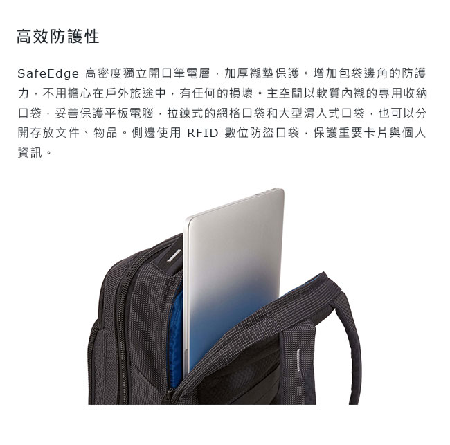 Thule Crossover 2 Backpack 20L 跨界後背包 - 黑色