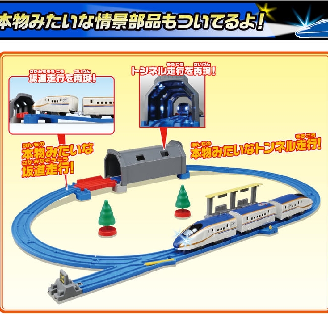 任選日本PLARAIL 鐵道王國 E7 新幹線附燈基本組 火車 軌道 場景 TP11953