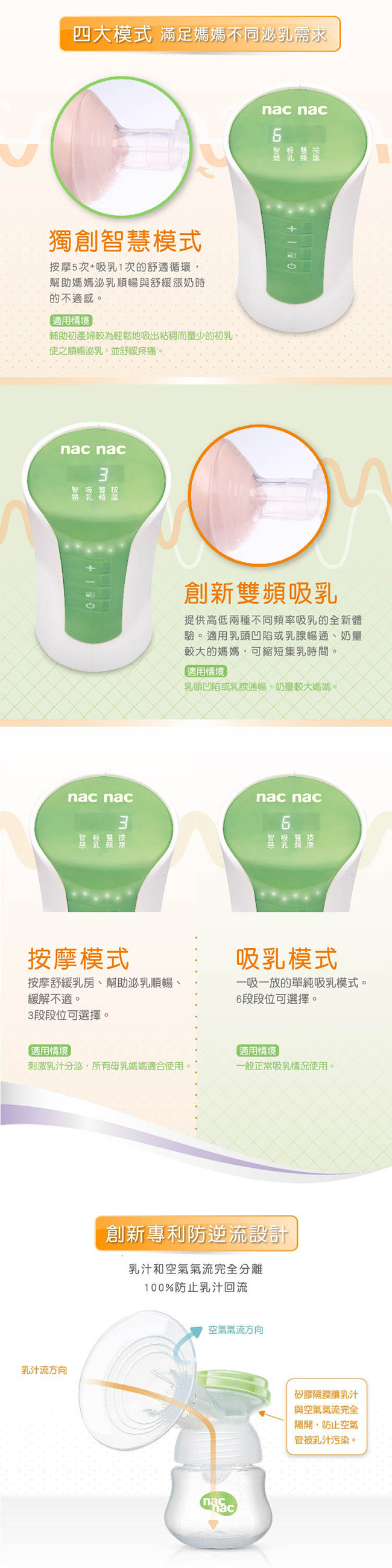 nac nac 輕巧型電動吸乳器含母乳儲存瓶優惠組 (單邊)