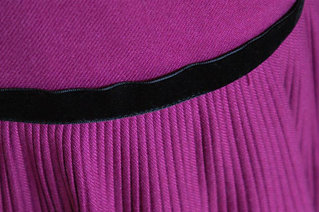 Annys貴氣夢幻紫公主袖壓褶傘洋裝*6221紫