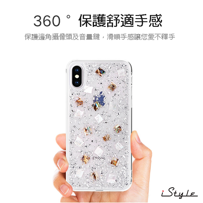 iStyle iPhone X/XS 5.8吋 銀箔花手機殼