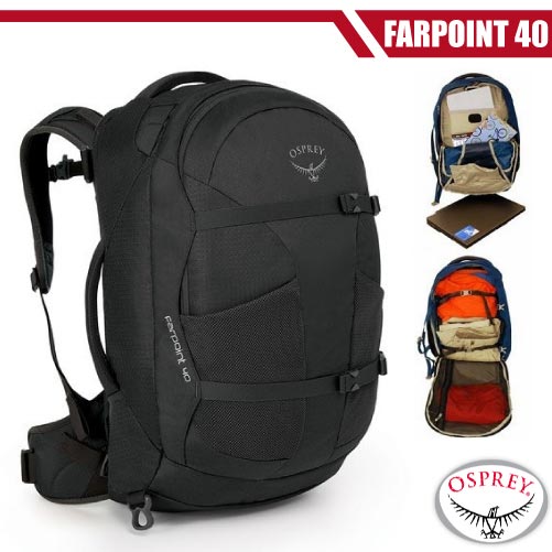 美國 OSPREY 新款 Farpoint 40L 多功能行李背包_火山灰 R