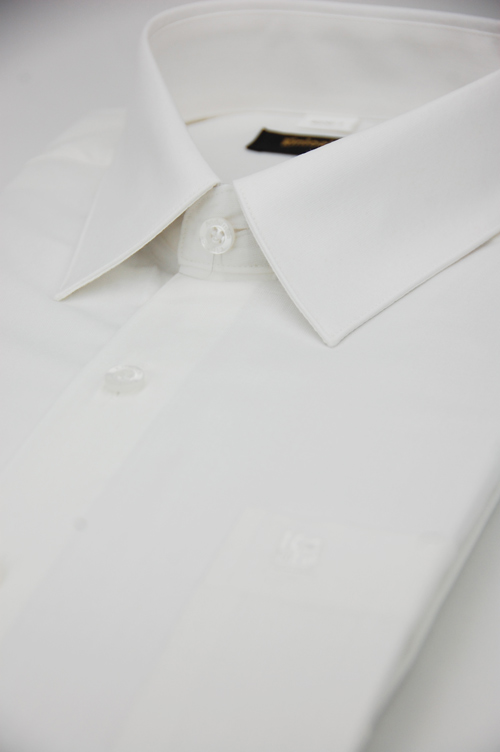 金‧安德森 白色舒適窄版長袖襯衫