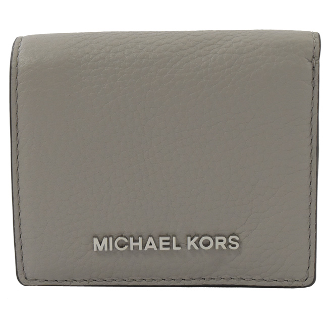 MICHAEL KORS Jet Set 牛皮對開零錢短夾(灰)