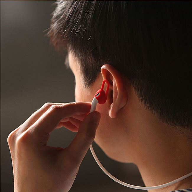 elago AirPods 耳機運動型專用保護套2入組-紅