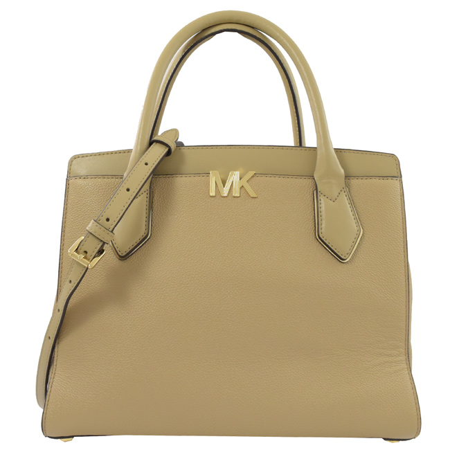 MICHAEL KORS MONTGOMERY 大MK字雙層手提兩用包(淡褐色)