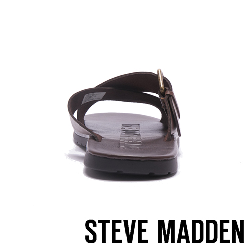 STEVE MADDEN-SUSPENSE扣帶式男士夏季涼拖鞋-咖啡