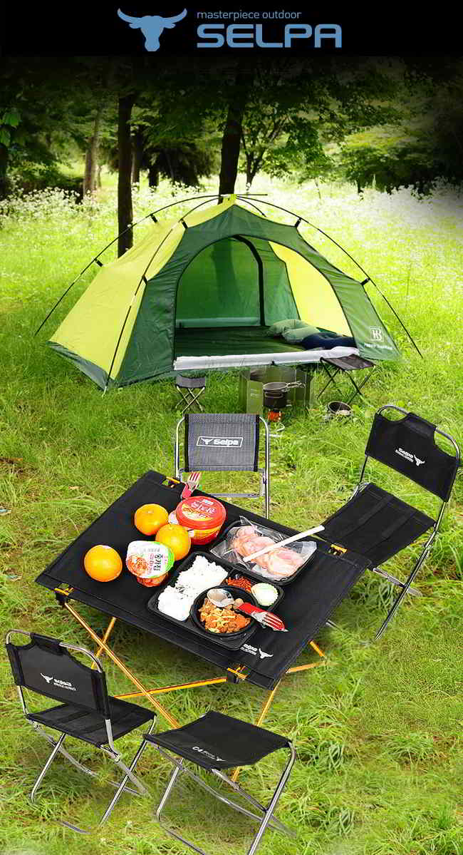 韓國selpa 懶人露營包 一帳篷兩睡墊一桌