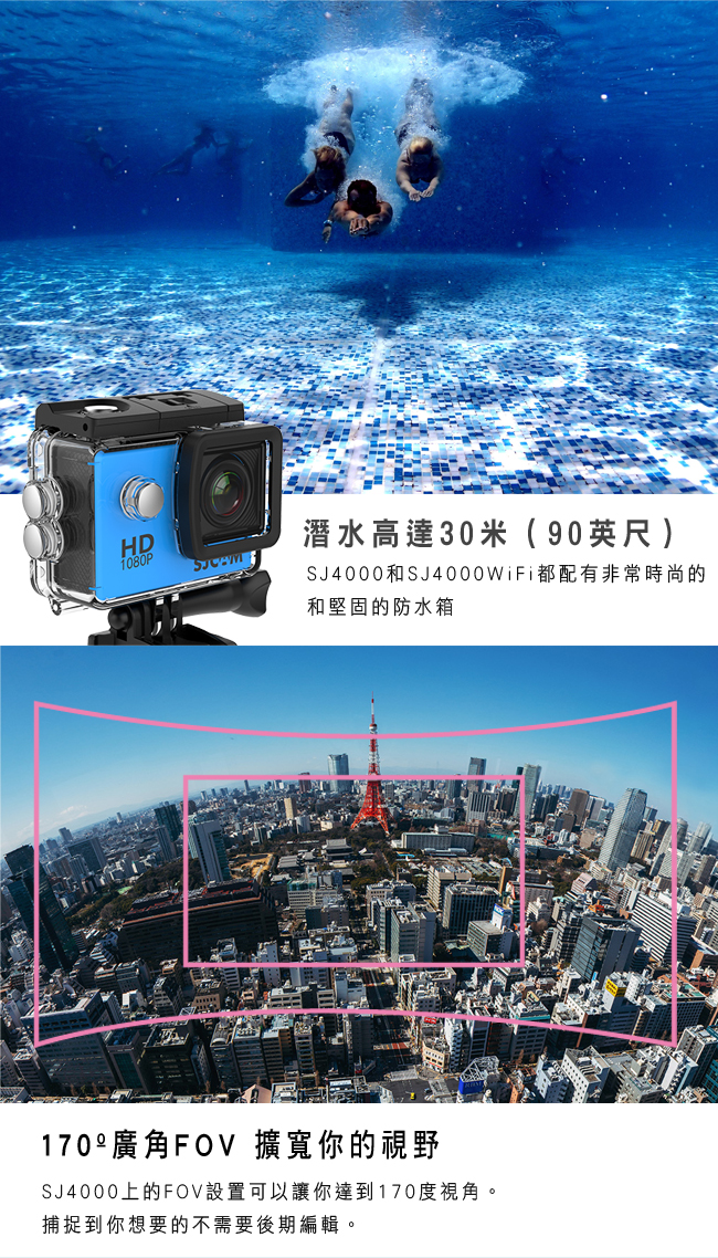 SJCAM SJ4000 防水型運動攝影機 大原電組