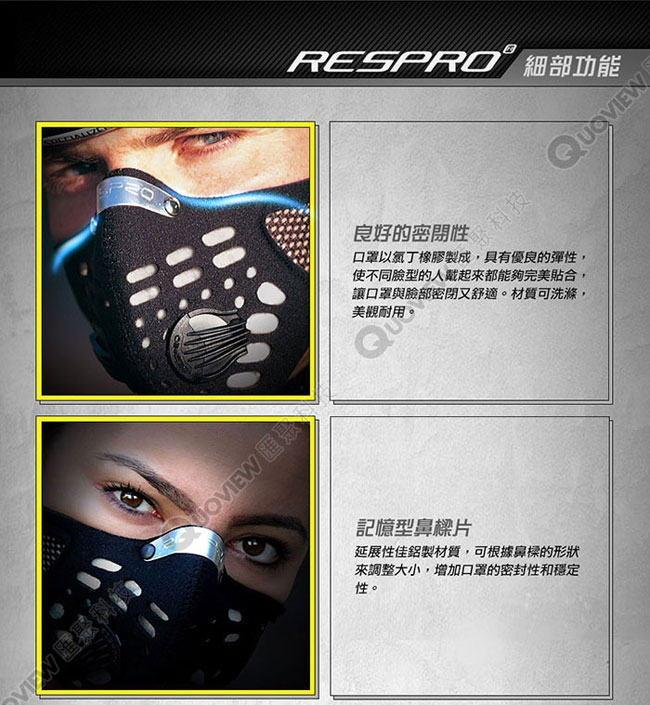 英國 RESPRO SPORTSTA 運動款高透氣防護口罩( 選色 )