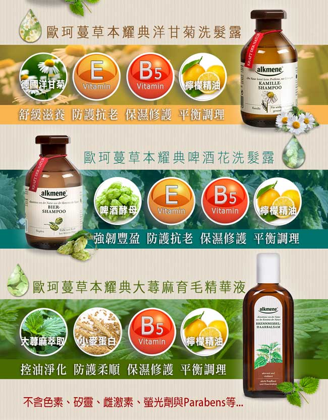 德國alkmene草本耀典 啤酒花滋養洗髮露250ml8入限時搶購組