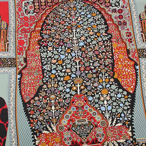 HERMES Tapis Persans 真絲披肩方型大絲巾圍巾-多色