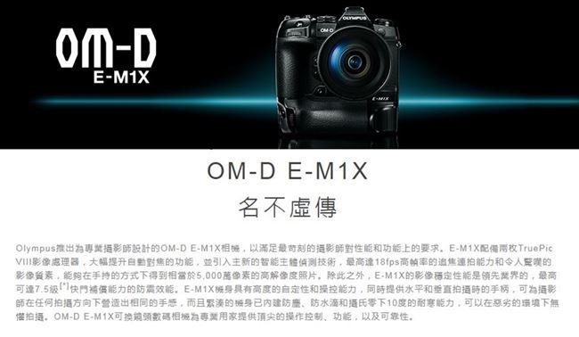 OLYMPUS OM-D E-M1X 單機身 (公司貨)