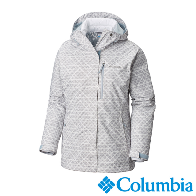 Columbia哥倫比亞 女款-Omni-HEAT鋁點保暖防水兩件式化纖外套-白色