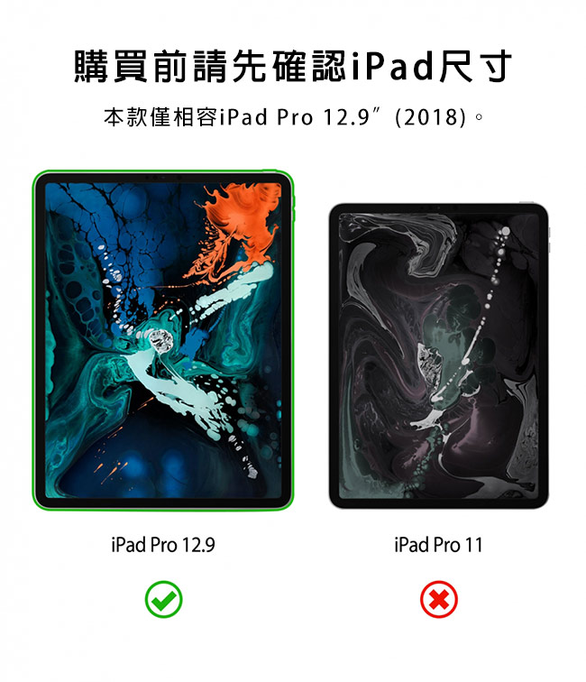 Rearth Apple iPad Pro 2018 (12.9寸)高質感保護皮套