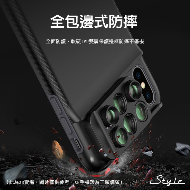 iStyle iPhone XR 6.1吋 三合一雙鏡頭手機殼