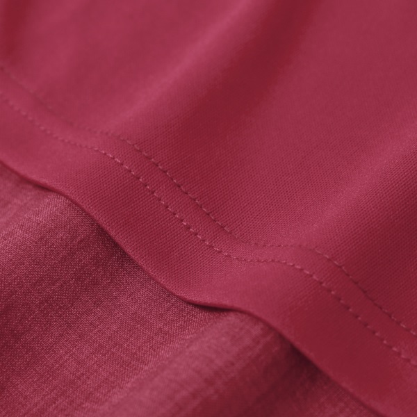 純色不易皺綁帶設計V領洋裝-OB大尺碼